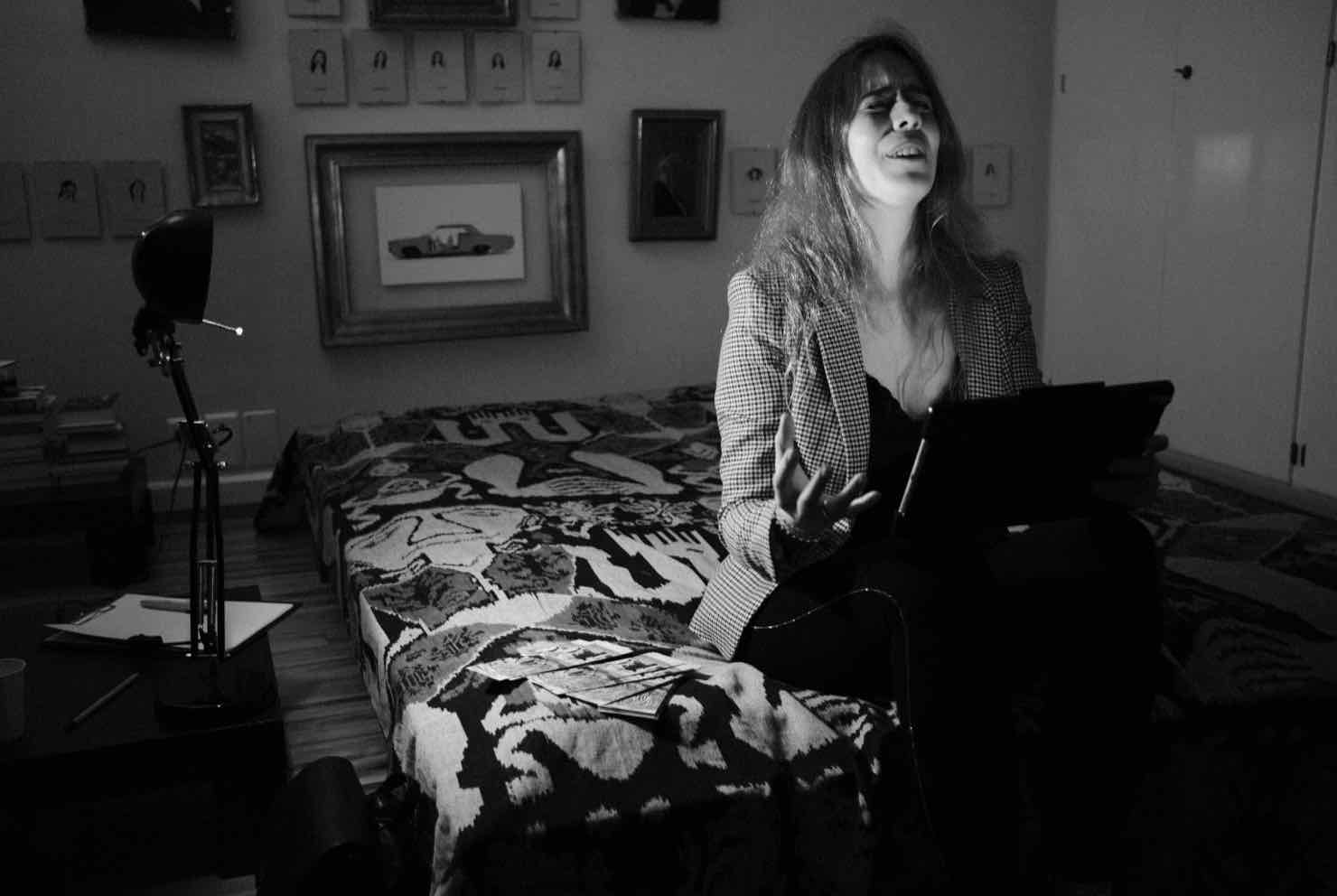 Amaris Emersleben reading at literary festival